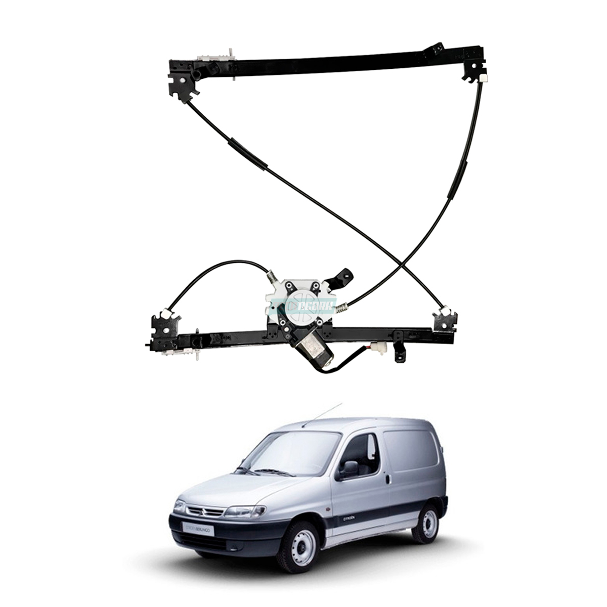 MAQUINA VIDRO ELETRICA ESQ SEM MOTOR MABUCHI BERLINGO 98 A 06 PARTNER 1999 EM DI