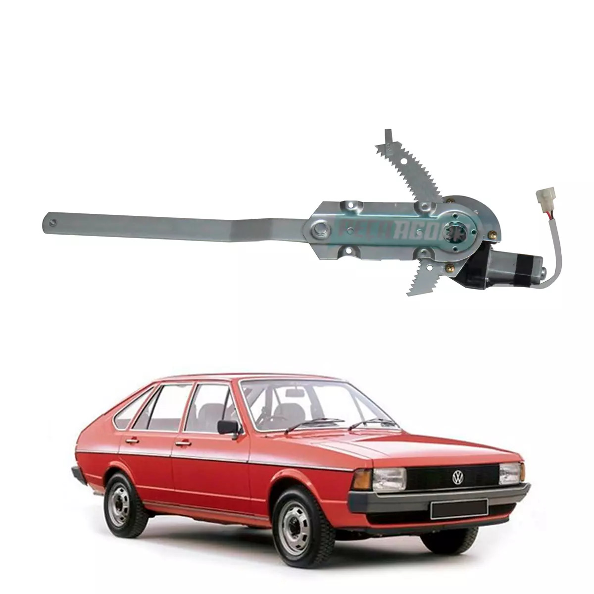 MAQUINA VIDRO ELETRICA DIR COM MOTOR MABUCHI 12V PASSAT 74 A 81 2 PORTAS (ZBA837