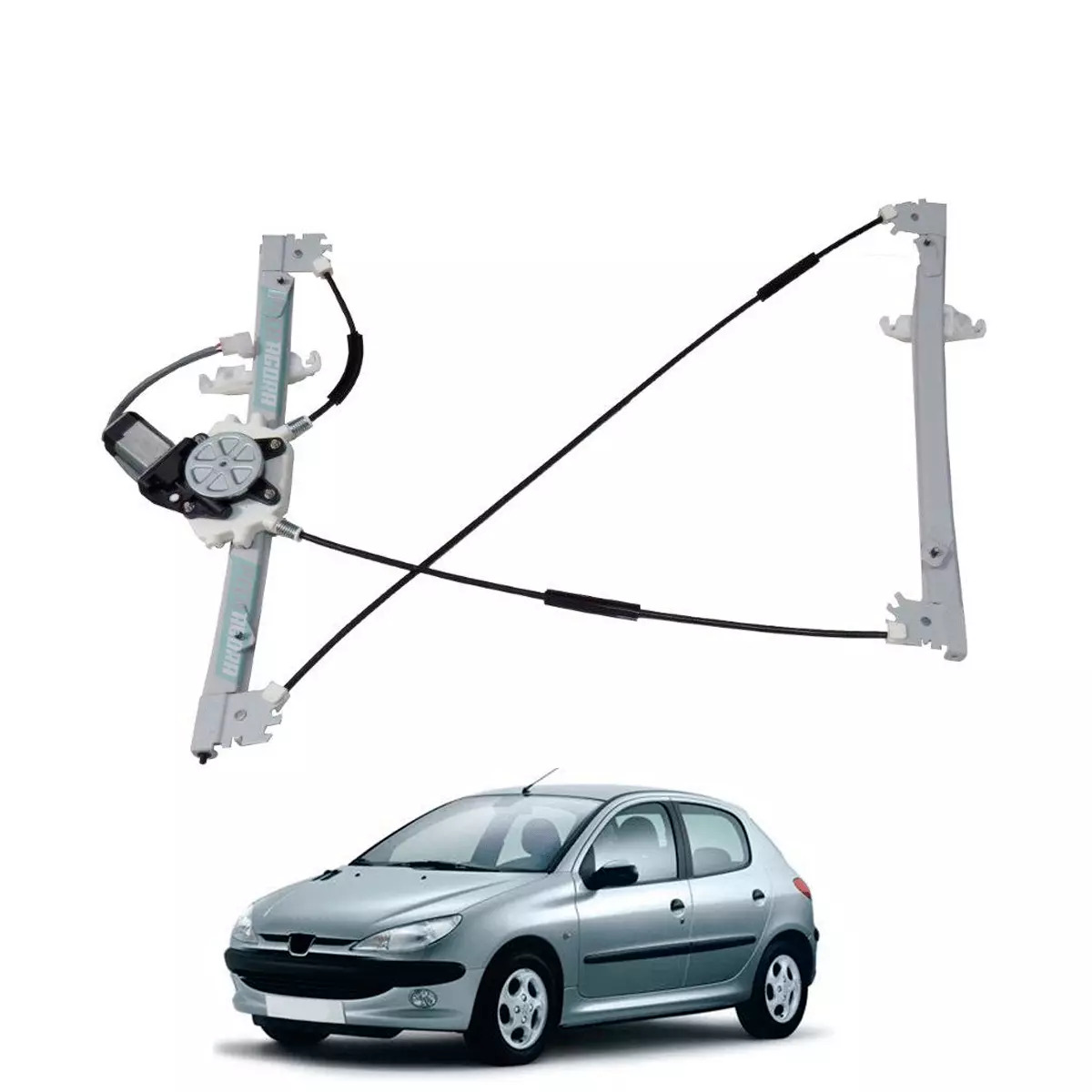 MAQUINA VIDRO ELETRICA 2 PORTAS DIR COM MOTOR MABUCHI 206 08 A JAN/2009 207 09 A