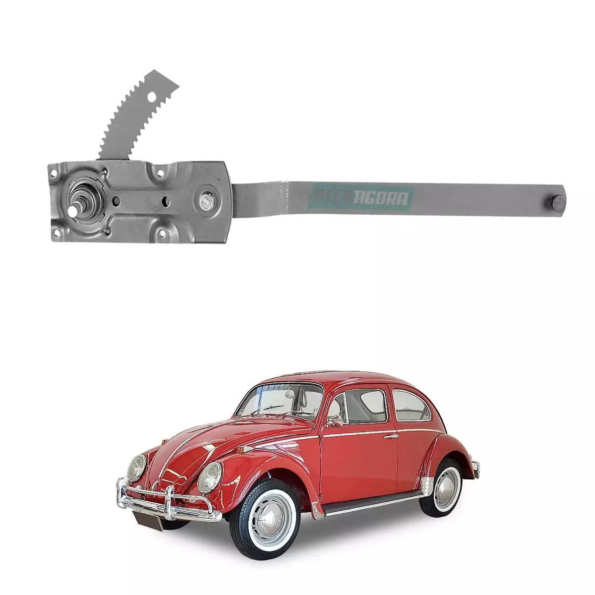 MAQUINA VIDRO MANUAL ESQUERDA VW FUSCA SEDAN 59 A 70 (111837501ZB-R4107E)