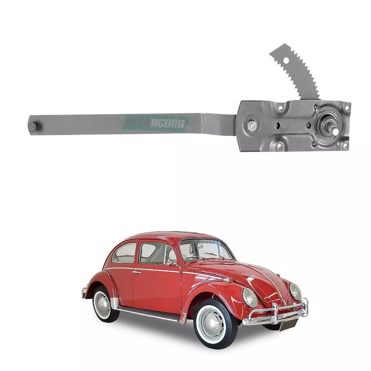 MAQUINA VIDRO MANUAL DIREITA VW FUSCA SEDAN 59 A 70 (111837502ZB-R4107D)