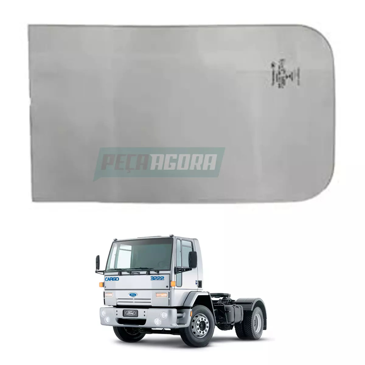 VIDRO FIXO JANELA PORTA LE INCOLOR FORD CARGO 3222 4331 1621 1721 1421 1215 1415