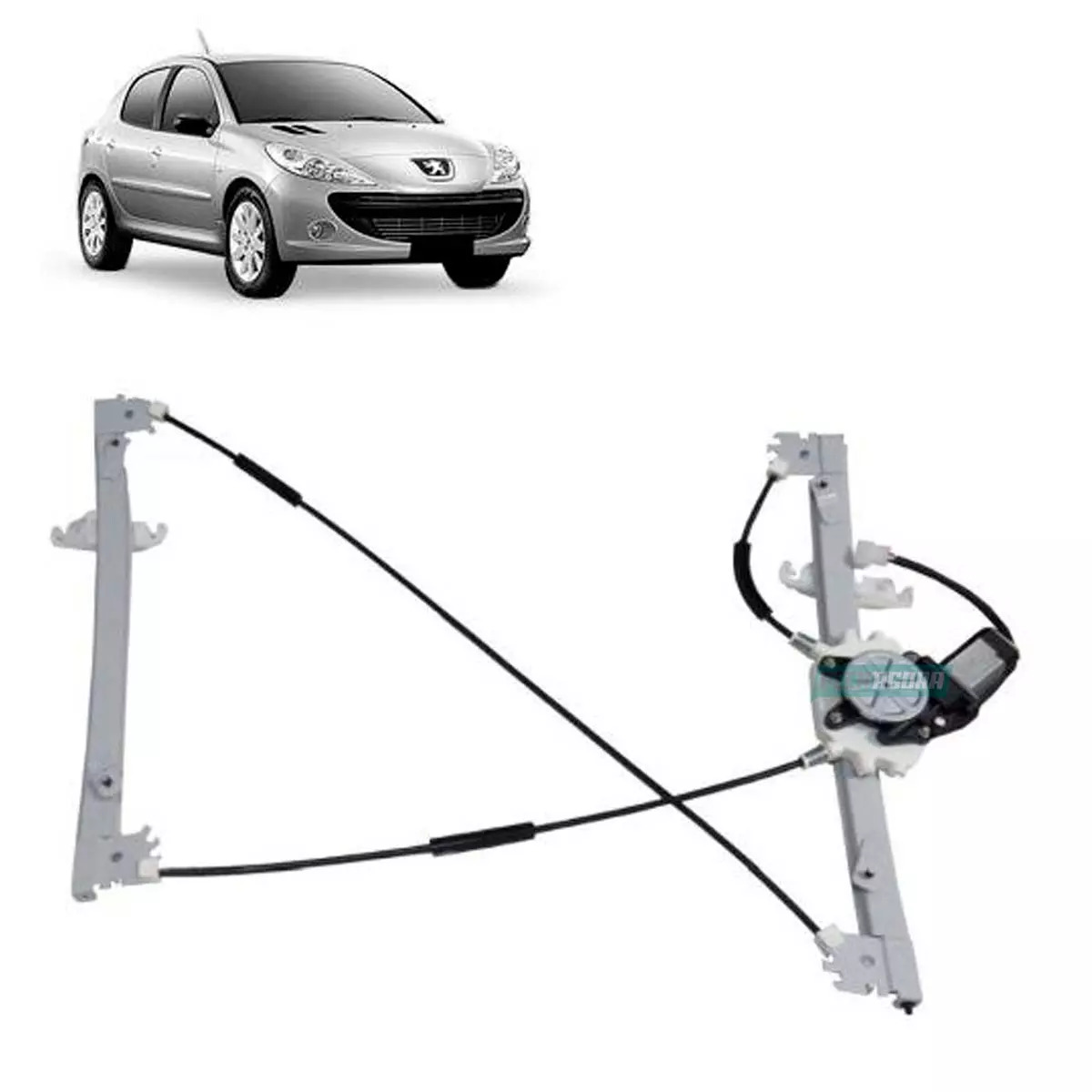 MAQUINA VIDRO ELETRICA 2 PORTAS ESQ COM MOTOR MABUCHI 206 08 A JAN/2009 207 09 A