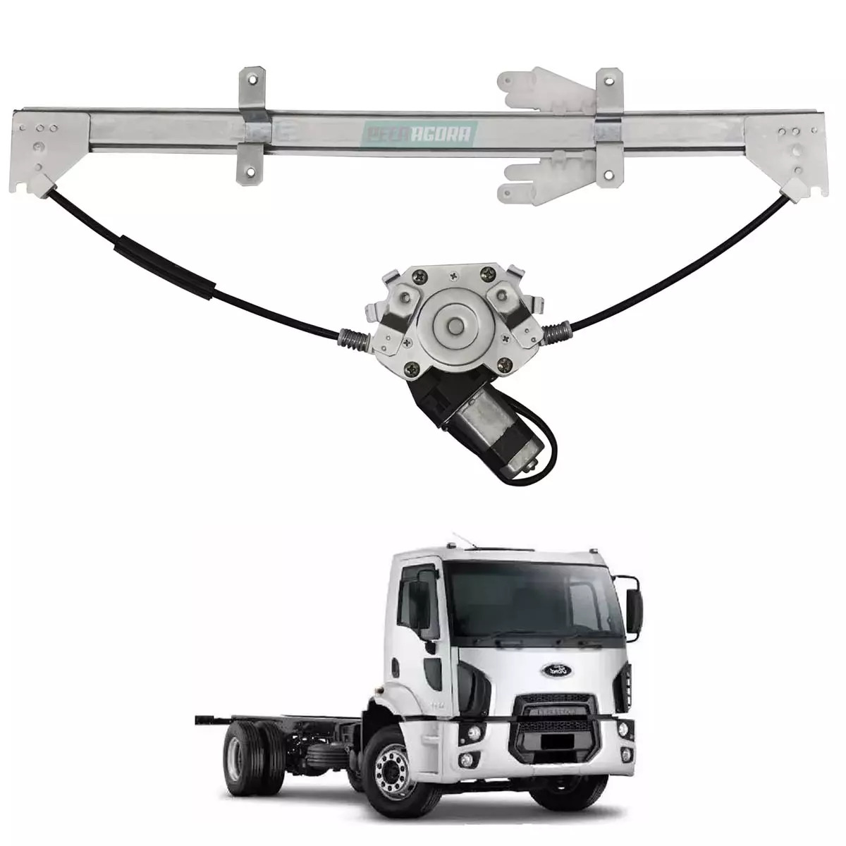 MAQUINA VIDRO ELETRICA DIR COM MOTOR 24V MABUCHI FORD CARGO 2011 EM DIANTE (3C46