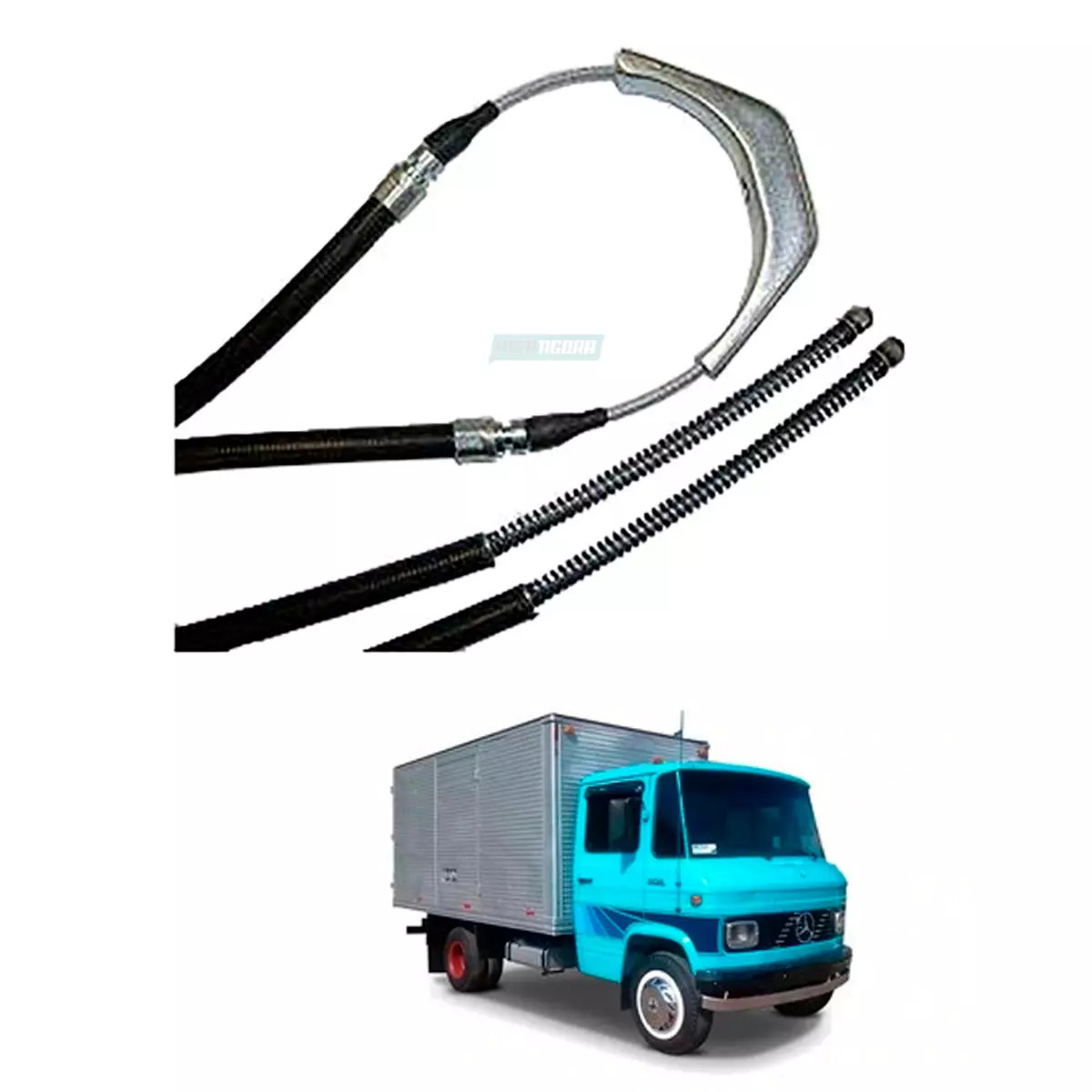 CABO FREIO DE MAO MB L608 L708 COM 3,50 MT ENTRE EIXOS - CHASSI MEDIO - TODOS (3