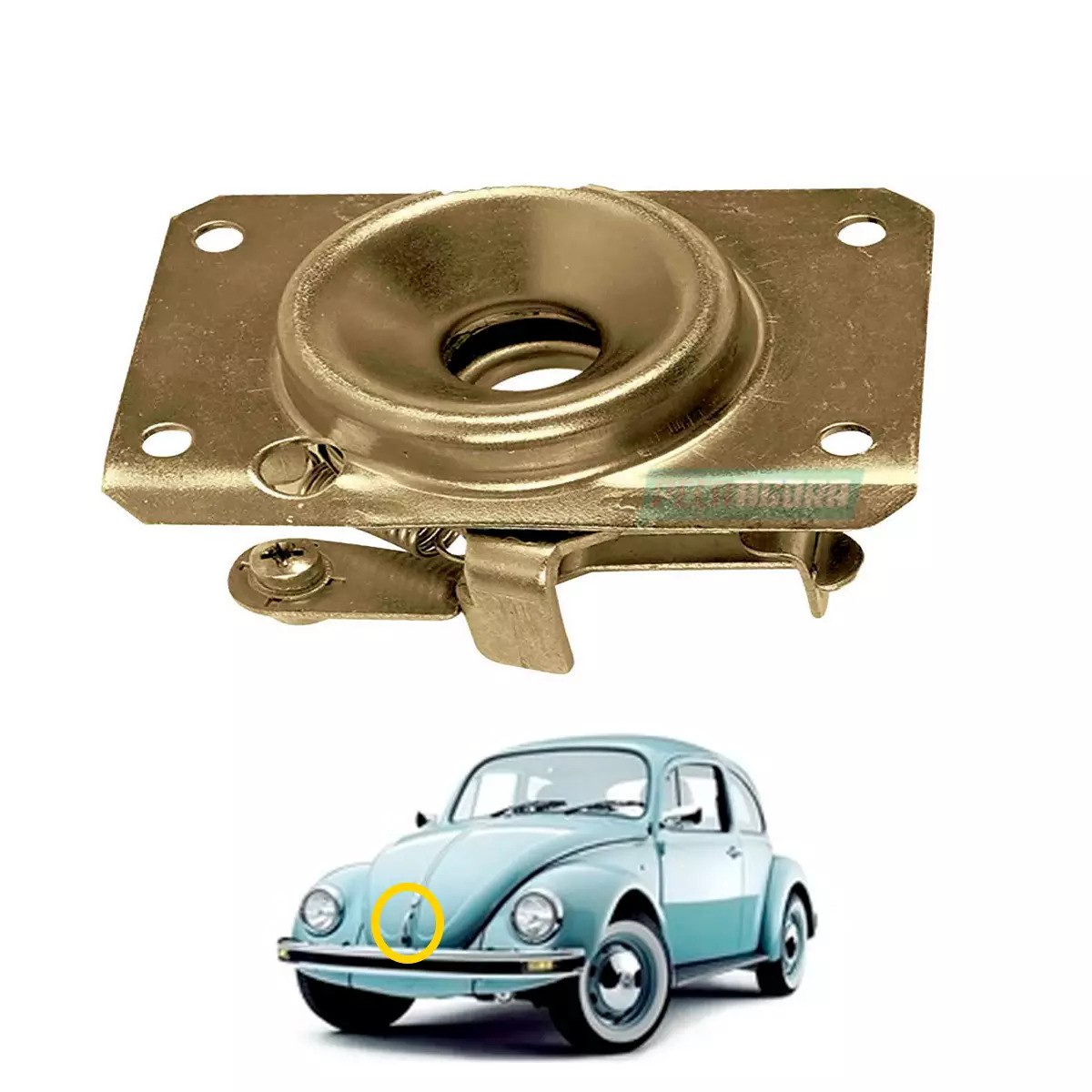 FECHO DO CAPO DIANTEIRO INFERIOR FUSCA 1300 1500 1600 71 A 81 (111823509B-F4203I