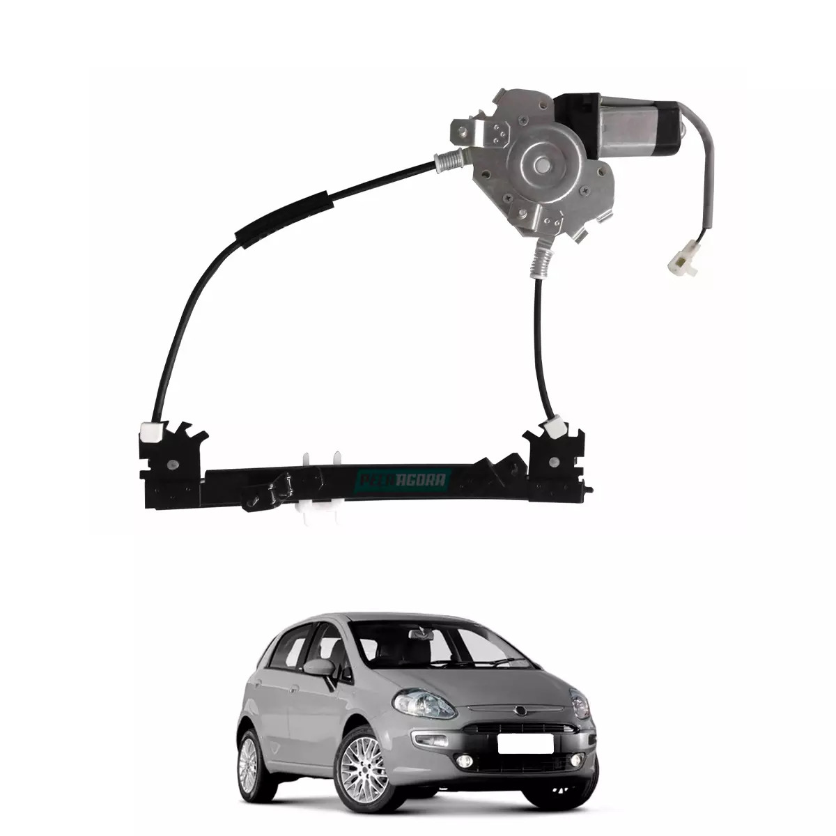 MAQUINA VIDRO ELETRICA TRASEIRA DIR COM MOTOR 12V LINEA PUNTO 07 A 17 (51753953-