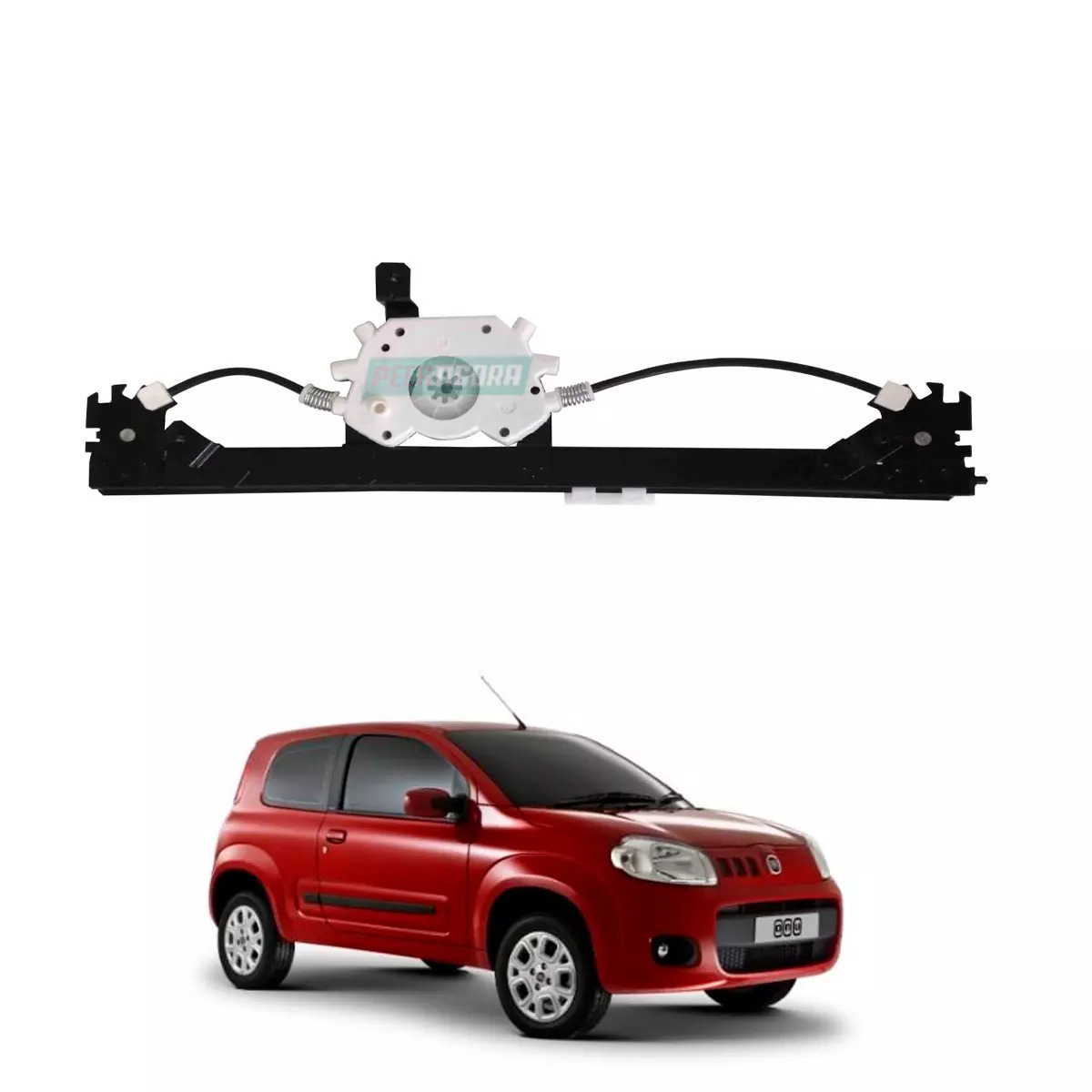 MAQUINA VIDRO ELETRICA DIR SEM MOTOR FIAT UNO 14 EM DIANTE FIORINO 11 EM DIANTE 