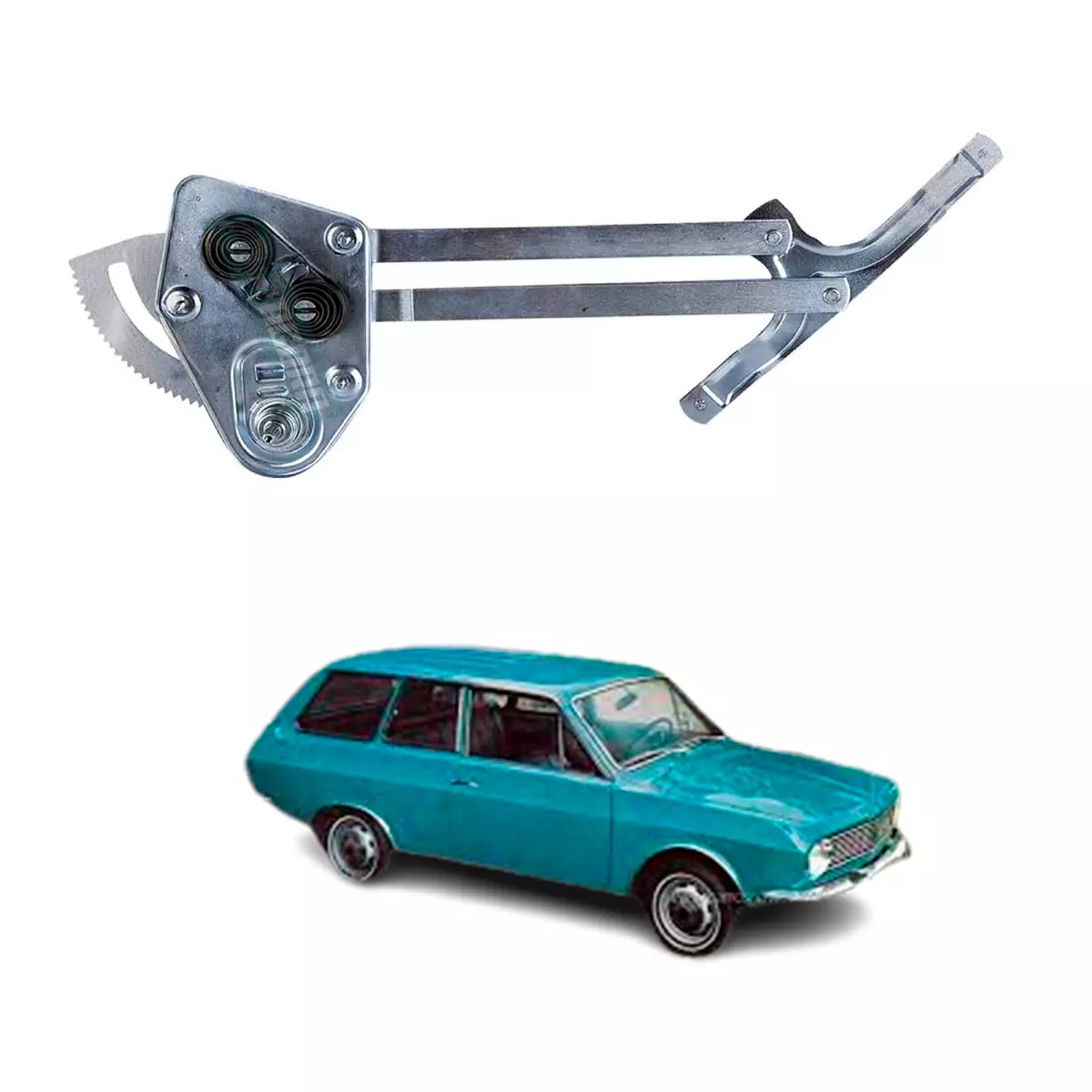 MAQUINA VIDRO MANUAL DIANTEIRA DIR BELINA 1972 ATE 1977 CORCEL 1972 ATE 1978 (BD