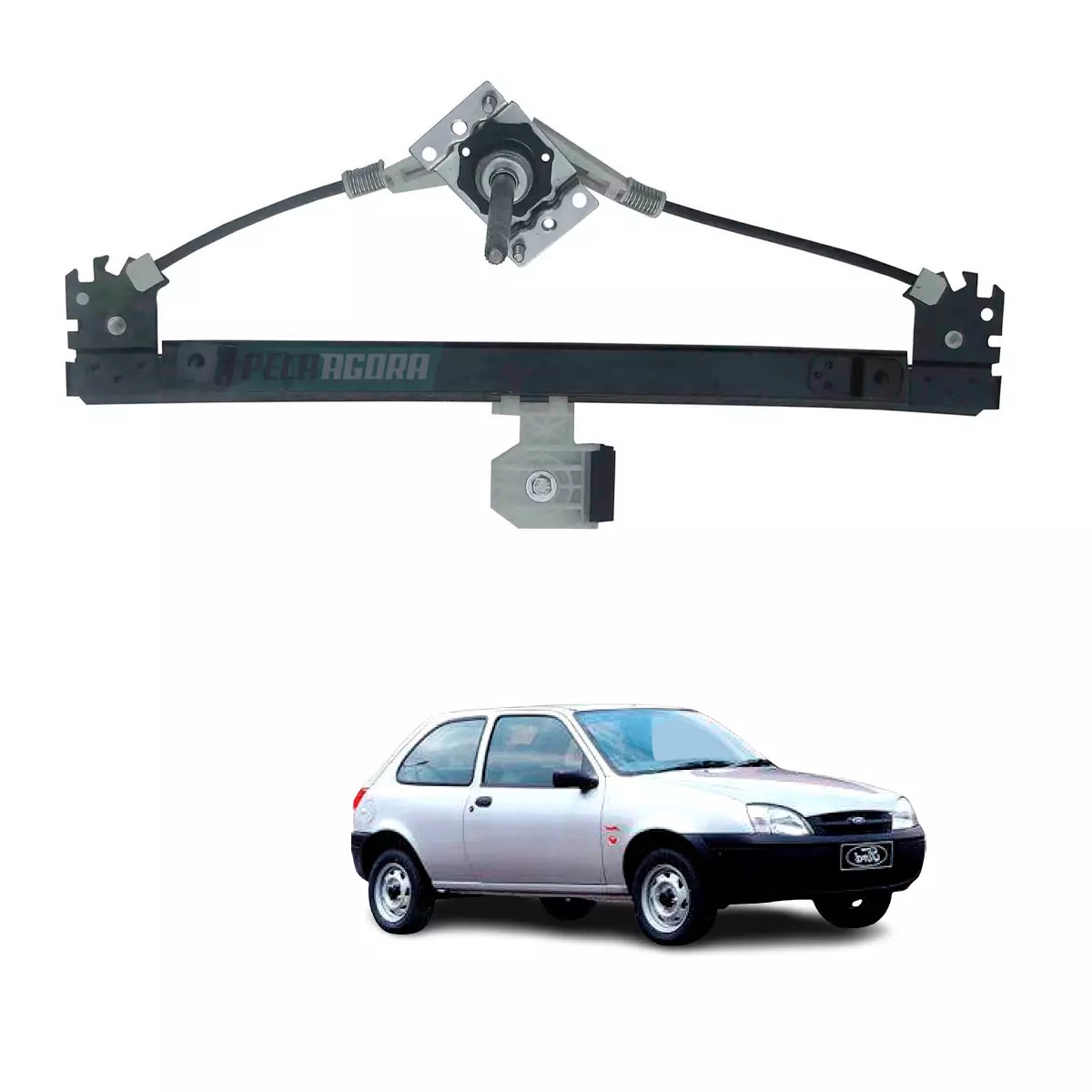 MAQUINA VIDRO MANUAL TRASEIRA DIR FIESTA 2002 ATE 2014 AMAZON  (2S65A27000AF-R51