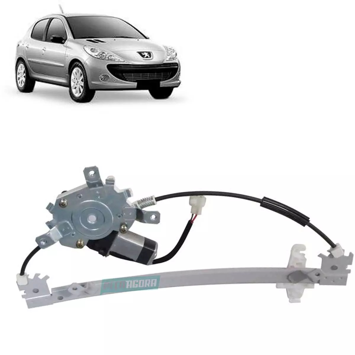 MAQUINA VIDRO ELETRICA 4 PORTAS TRASEIRA DIREITA COM MOTOR MABUCHI 206 08 A JAN/
