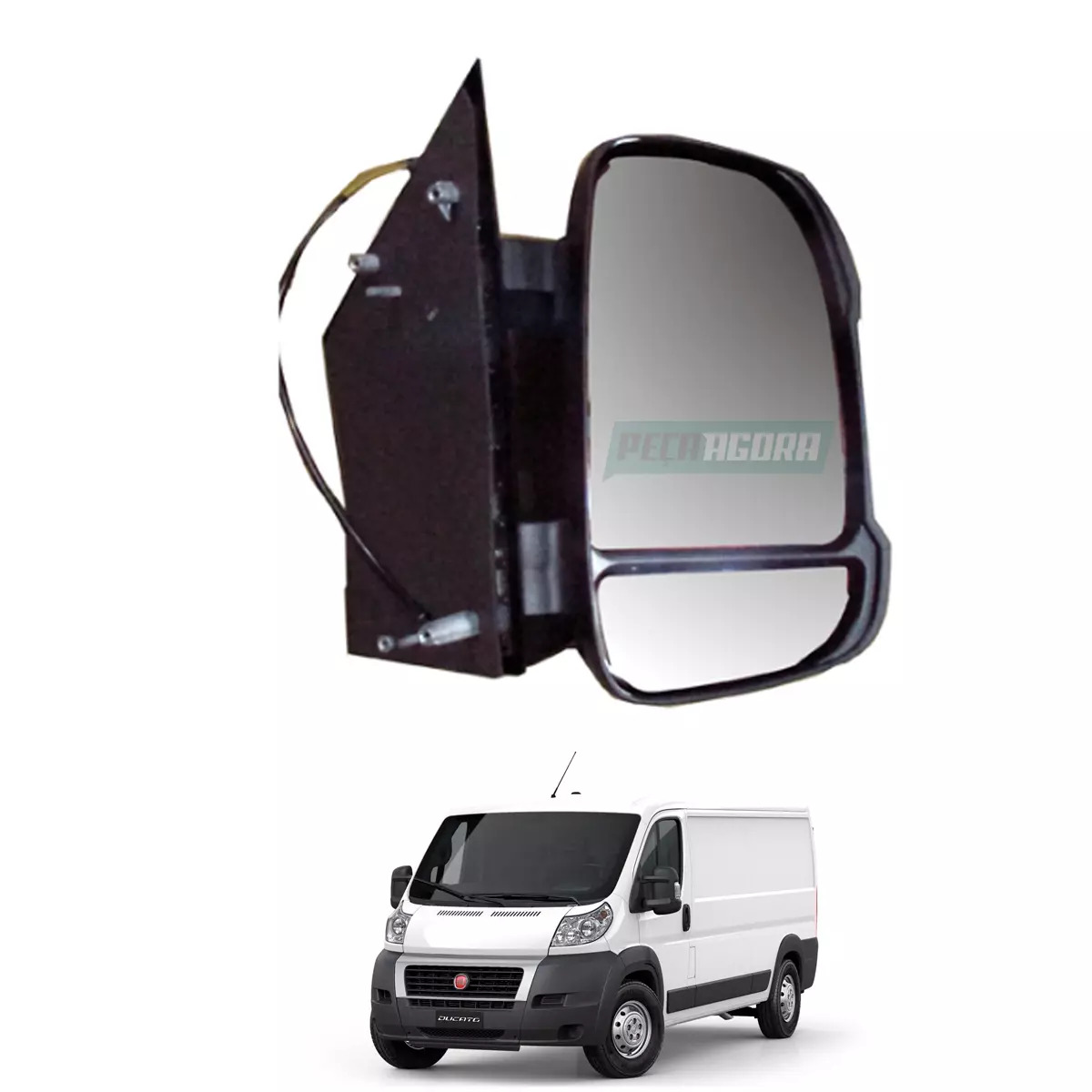 ESPELHO RETROVISOR DIR FIAT DUCATO 3.0 18 A 20  (53229489)