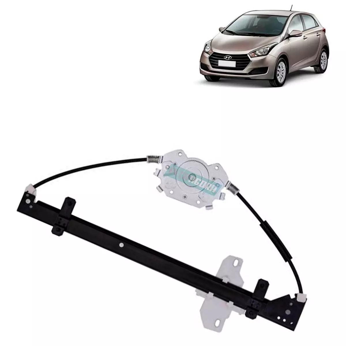 MAQUINA VIDRO ELETRICA TRASEIRA ESQ SEM MOTOR MABUCHI HB20 2012 A 2019 (834031S0