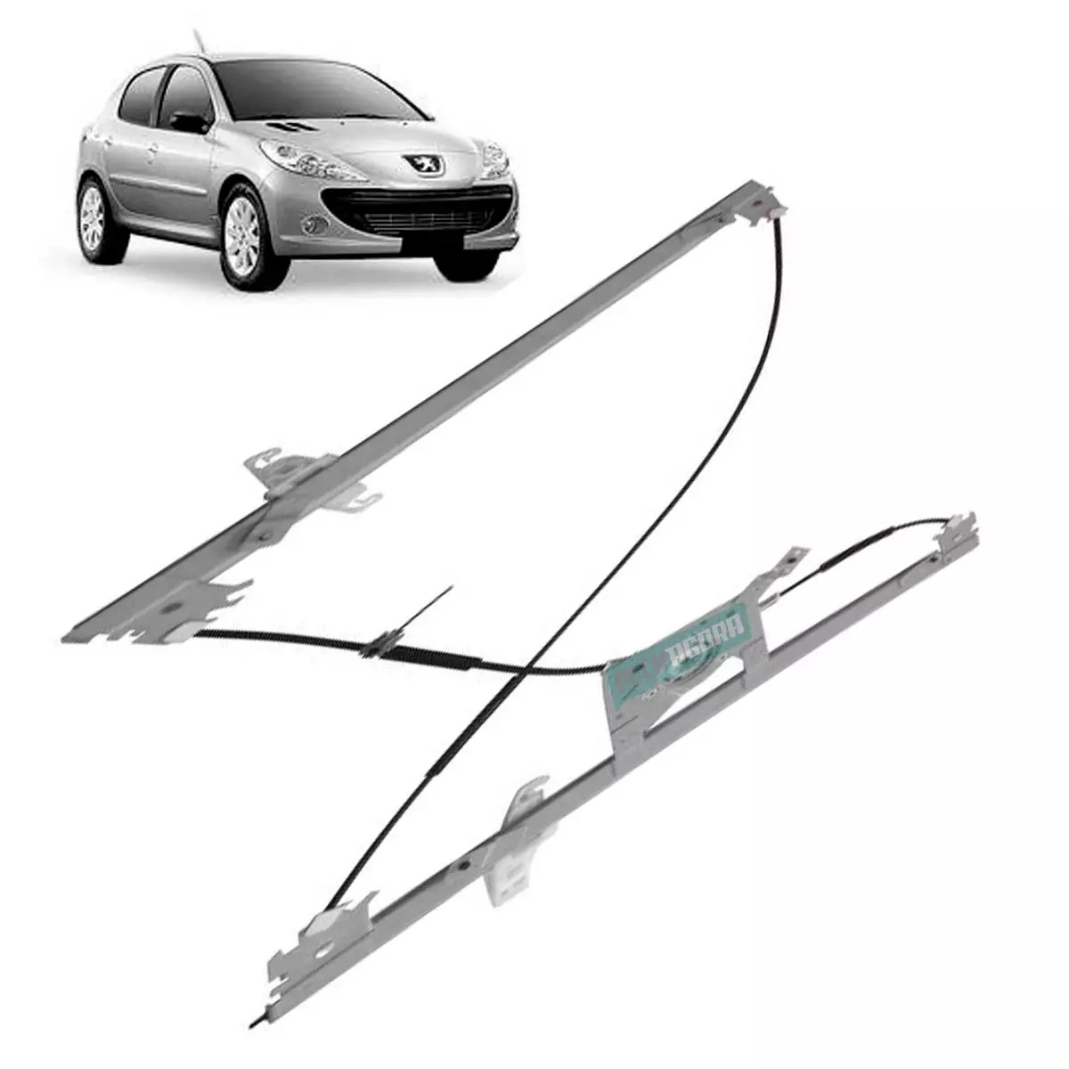 MAQUINA VIDRO ELETRICA DIANTEIRA ESQ SEM MOTOR MABUCHI 206 08 A JAN/2009 207 PAS