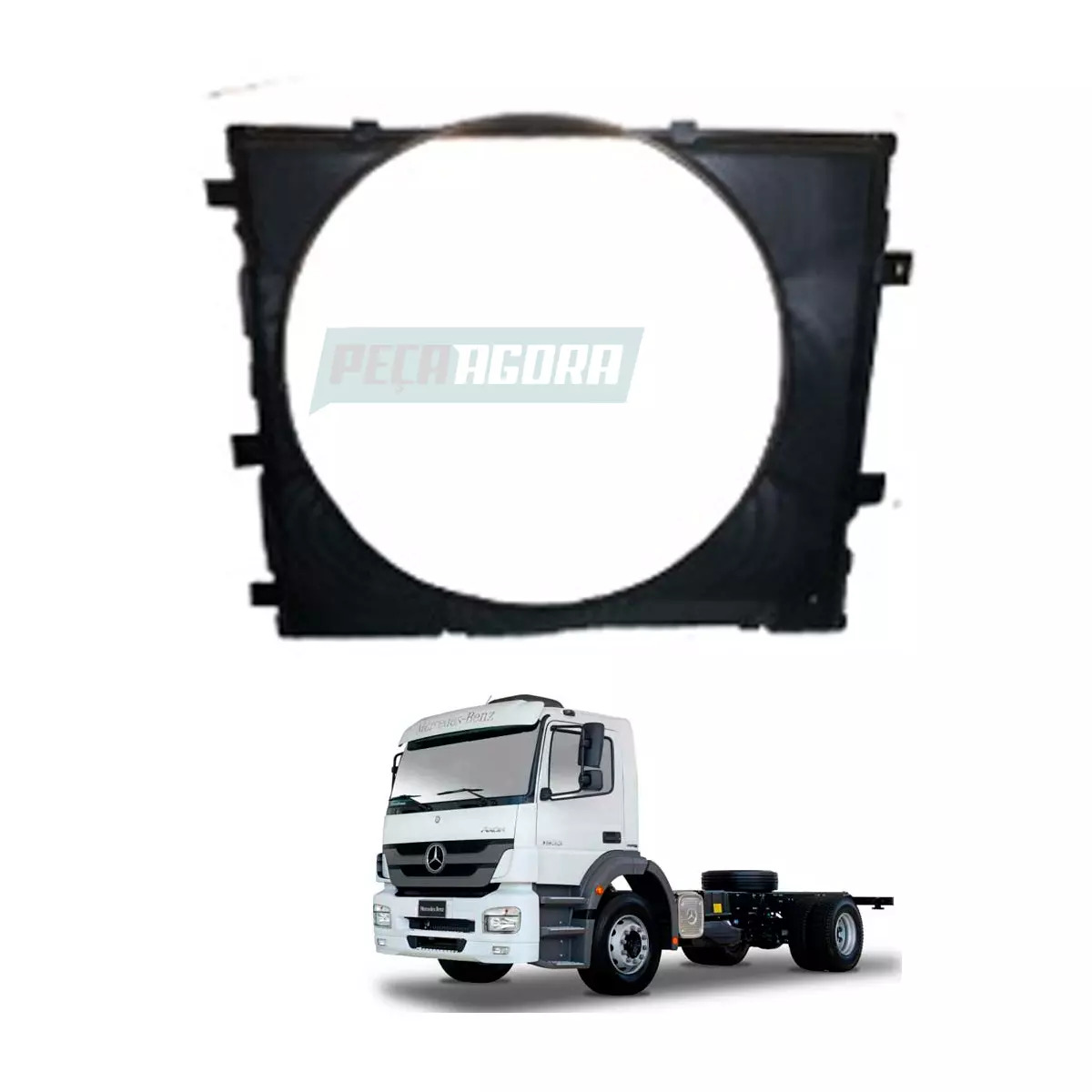 DEFLETOR DO RADIADOR MBB AXOR 1933 2533 2625 2628 2825 2831 (9405050655-150151)