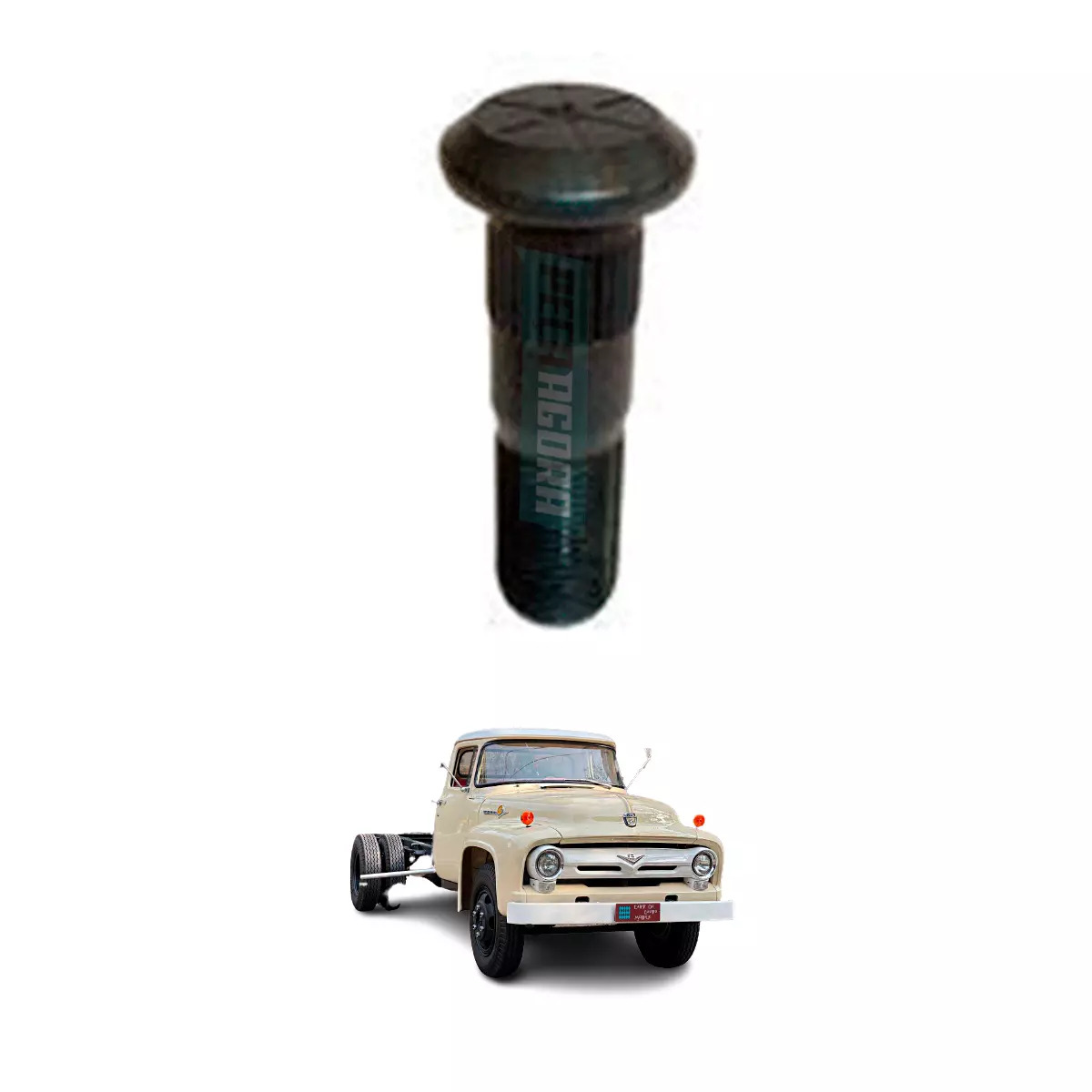 PARAFUSO RODA TRASEIRA ROSCA FORD F600 F7000 F11000 (BCOT1118RX])