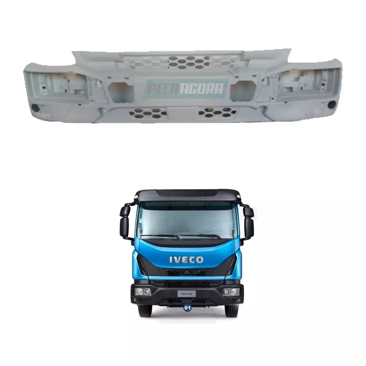 PARACHOQUE IVECO TECTOR 9190 11190 - 2019... (5801696201-C713)