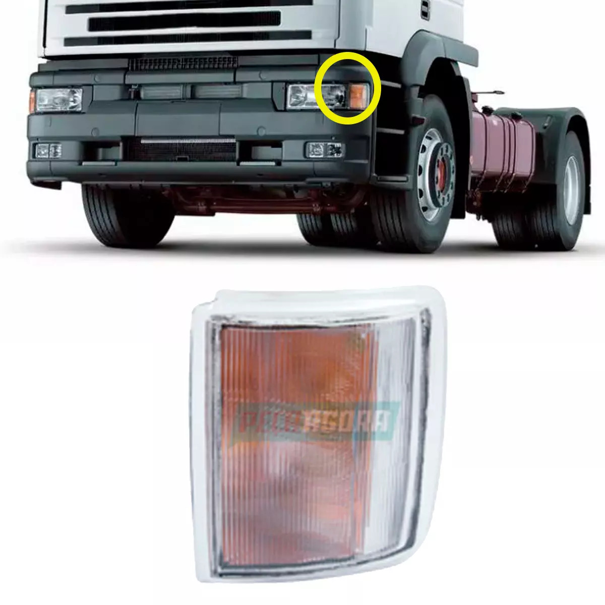 LANTERNA DIRECIONAL ACRILICO LE CRISTAL PARA IVECO CAMINHOES EUROTECH (984638E)