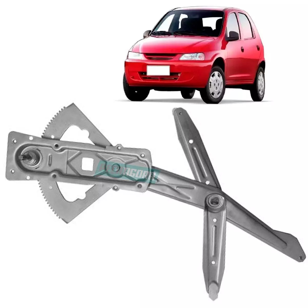 MAQUINA VIDRO MANUAL ESQ PINO BAIXO CELTA 00 A 06 2 PORTAS  (93260865-R3336E)