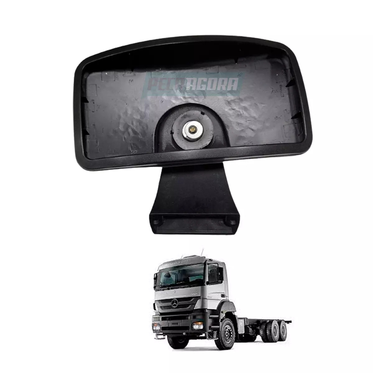 ESPELHO RETROVISOR AUXILIAR RAMPA COM AVARIA MB AXOR ATEGO ACTROS (9418101016L-L