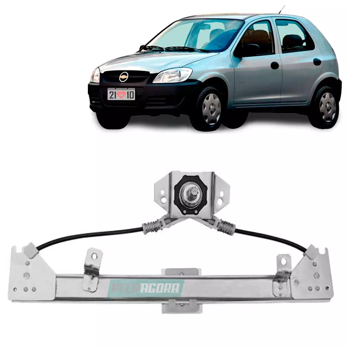 MAQUINA VIDRO MANUAL ESQ TRASEIRA CELTA 02 A 06 4 PORTAS PINO ALTO (93372638-R33