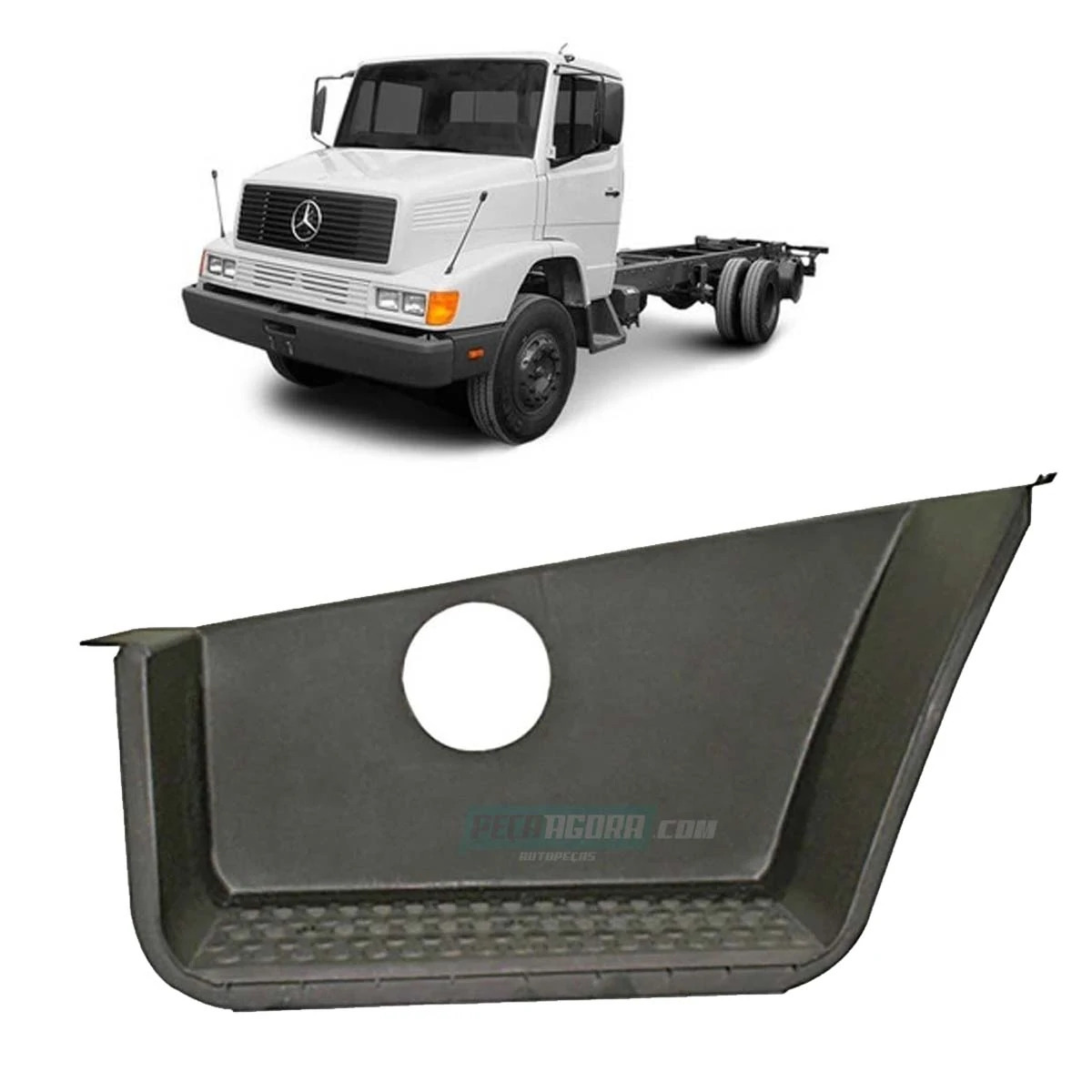 REVESTIMENTO DIREITO PRETO COM FURO MB 709 710 1618 1935 LS1630 L2318  (68868671