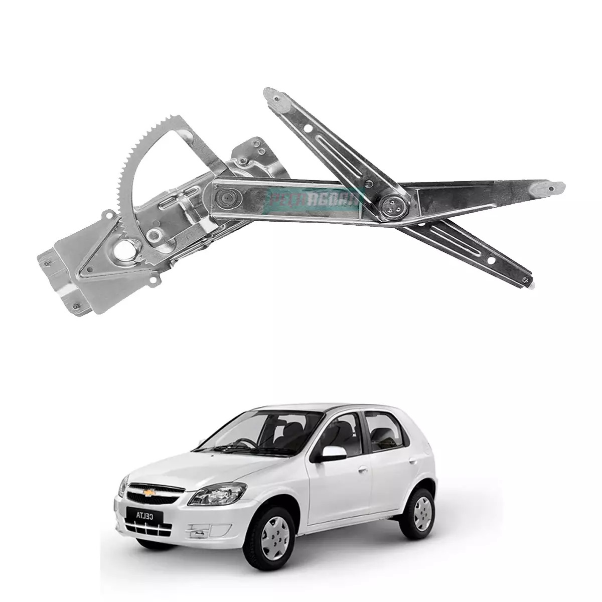 MAQUINA VIDRO ELETRICA DIANTEIRA ESQ SEM MOTOR CELTA 02 A 16 PRISMA 06 A 12 (933