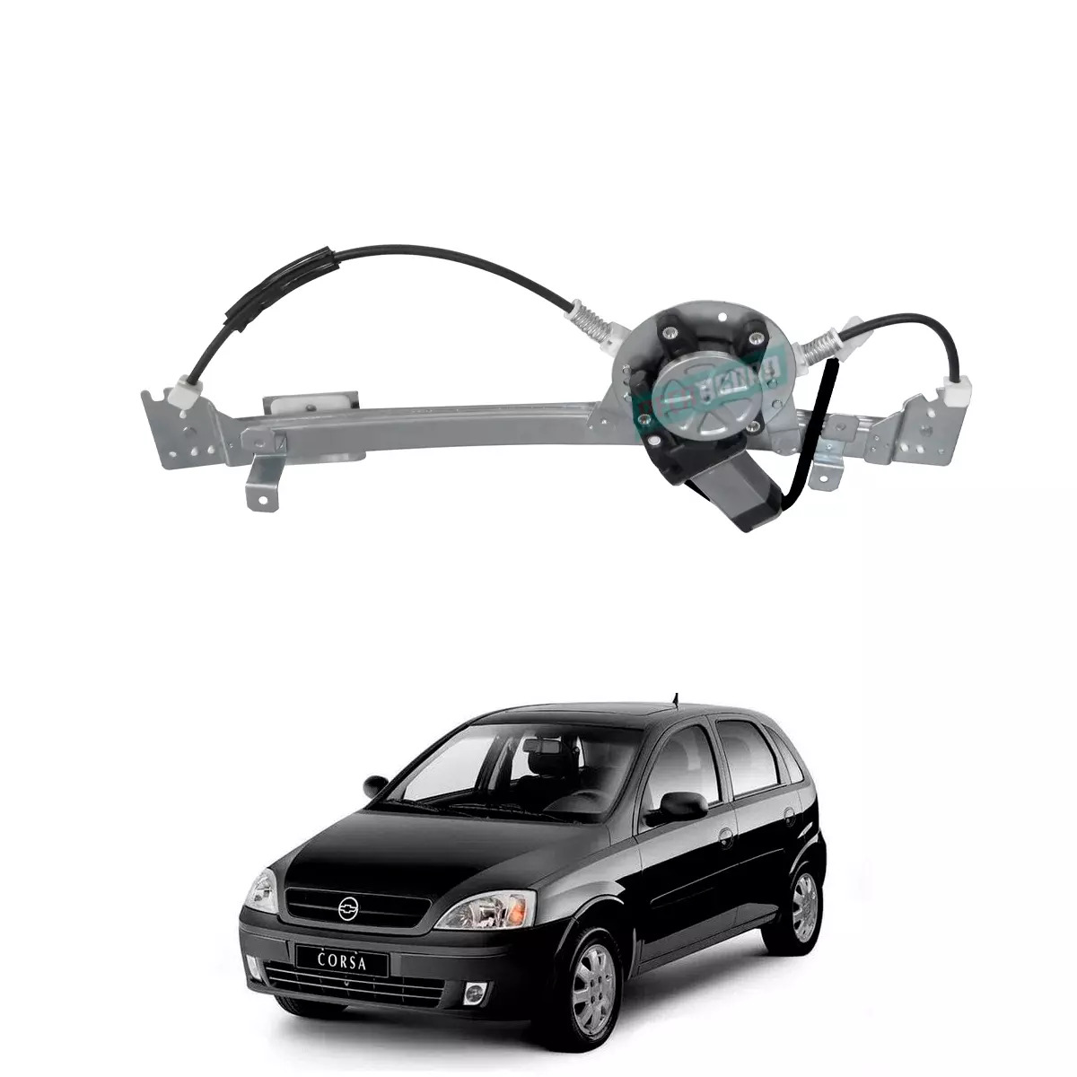 MAQUINA VIDRO ELETRICA TRASEIRA ESQ COM MOTOR CORSA 2002 A 2012 (93264213-R3328E