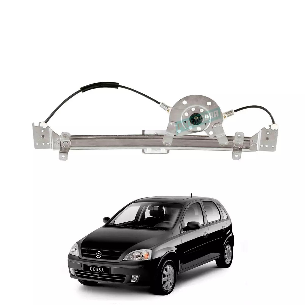 MAQUINA VIDRO ELETRICA TRASEIRA ESQ SEM MOTOR CORSA 2002 A 2012 (93264213-R3328E