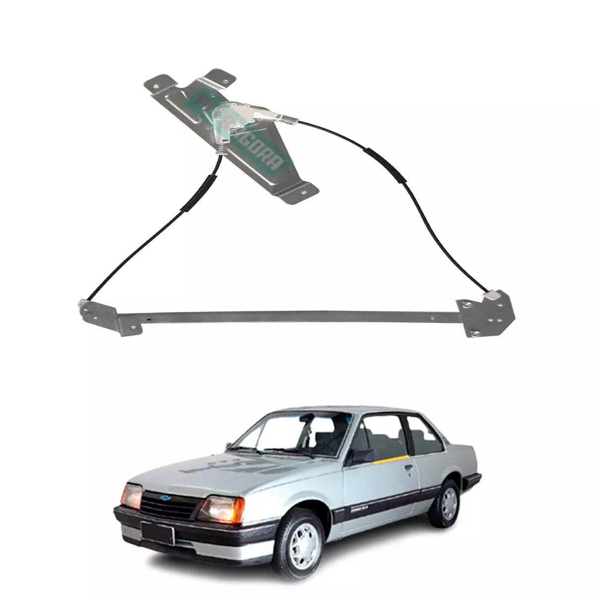 MAQUINA VIDRO ELETRICA ESQ SEM MOTOR MONZA 83 A 96 2 PORTAS (94649143-R3330E-SM)