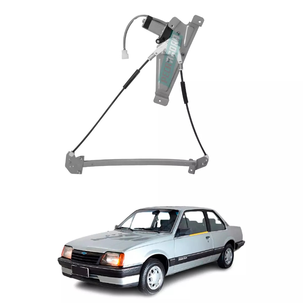 MAQUINA VIDRO ELETRICA ESQ COM MOTOR MONZA 83 A 96 2 PORTAS (94649143-R3331E)