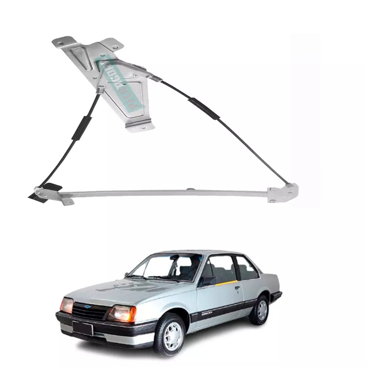 MAQUINA VIDRO ELETRICA ESQ SEM MOTOR MONZA 83 A 96 2 PORTAS (94649143-R3331E-SM)