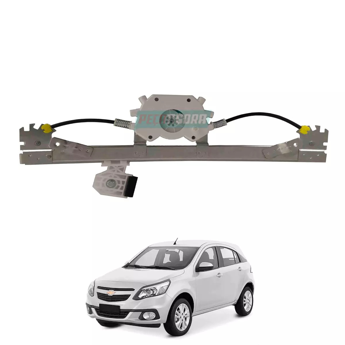 MAQUINA VIDRO ELETRICA TRASEIRA ESQ SEM MOTOR AGILE 09 A 14 (94700279-R3335E-SM)