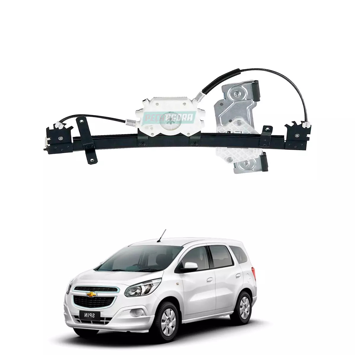 MAQUINA VIDRO ELETRICA DIANTEIRA ESQ SEM MOTOR SPIN 2012 EM DIANTE (52021151-R33