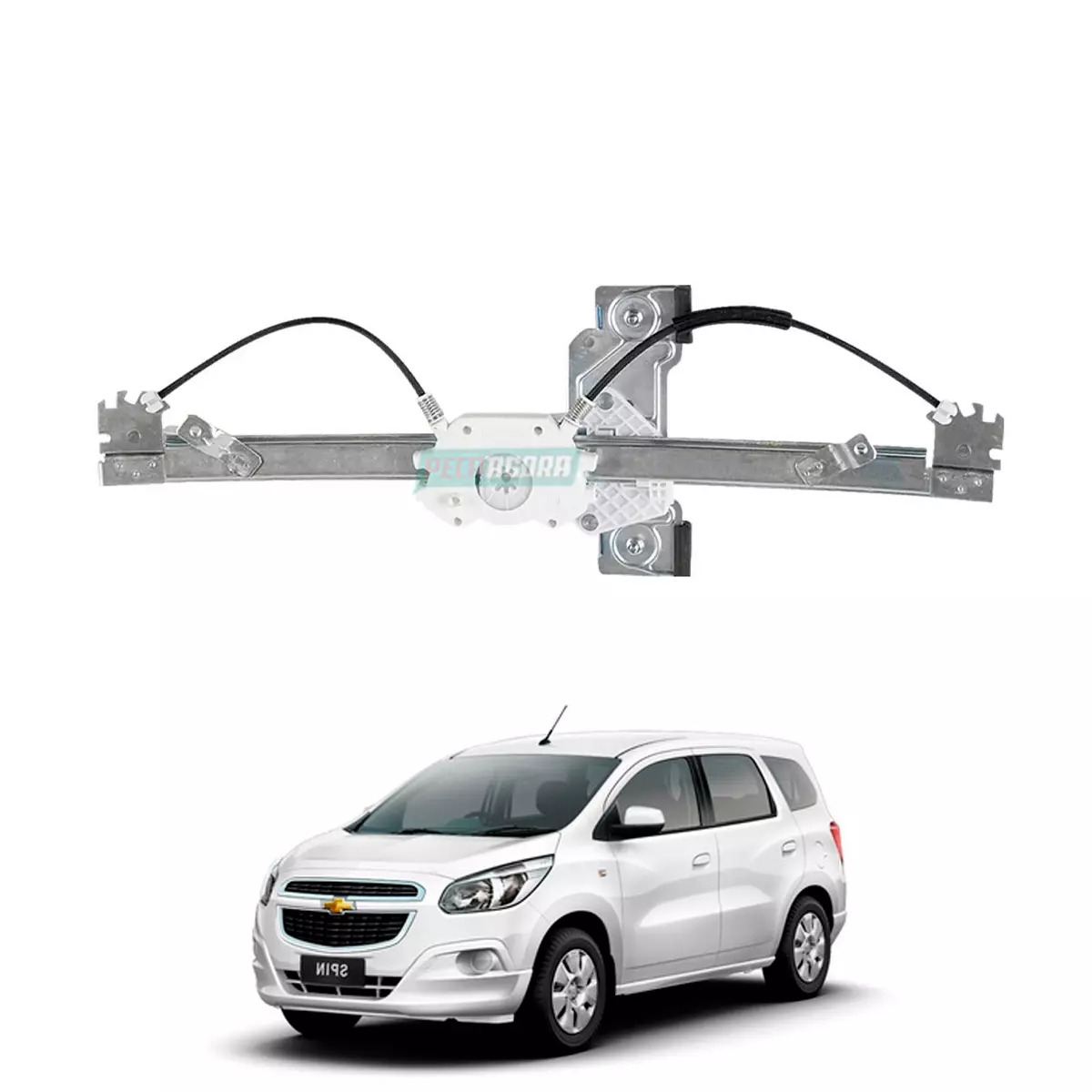 MAQUINA VIDRO ELETRICA TRASEIRA ESQ SEM MOTOR SPIN 2012 EM DIANTE (52211164-R336