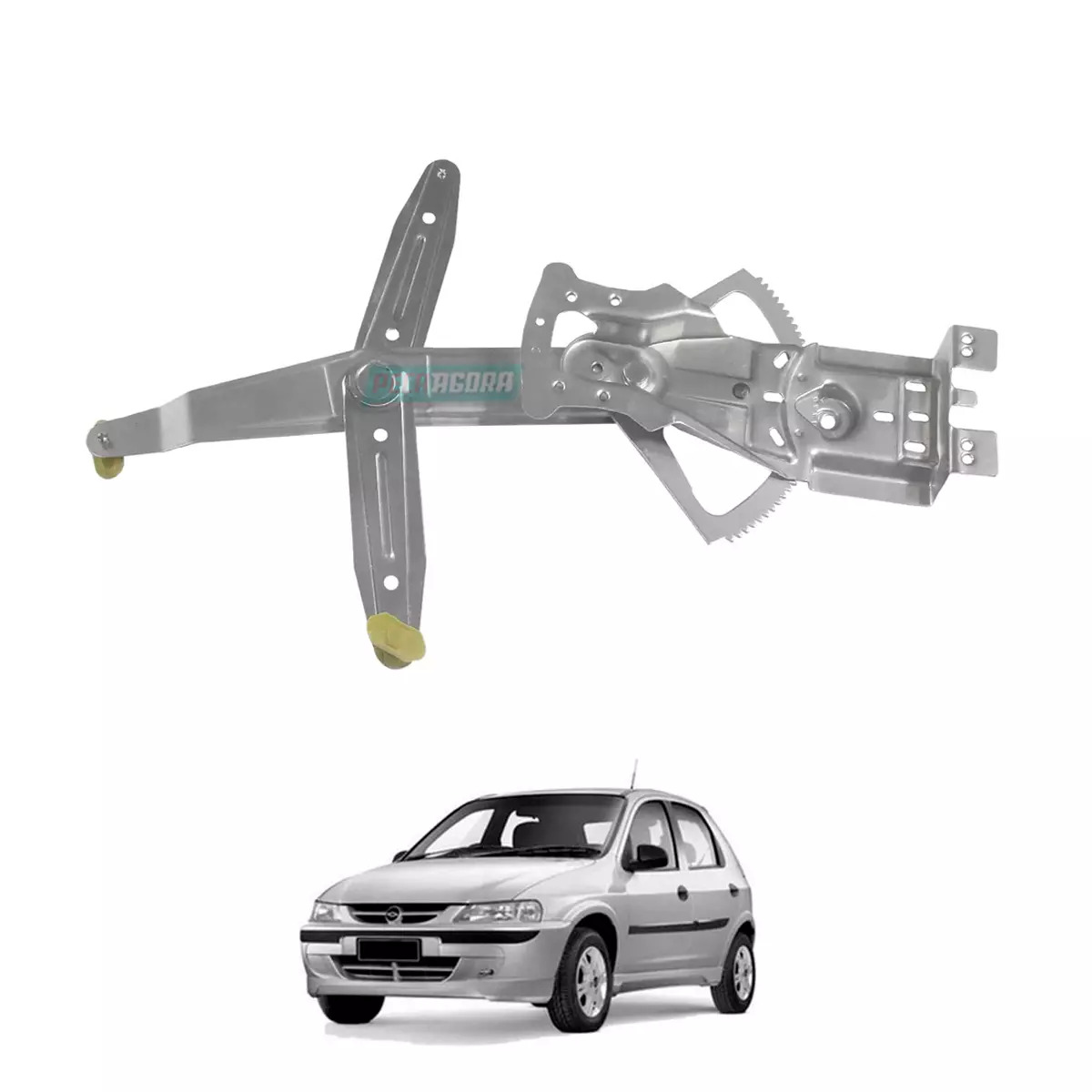 MAQUINA VIDRO ELETRICA DIANTEIRA ESQ SEM MOTOR CELTA PRISMA BOSH 10 DENTES (9336