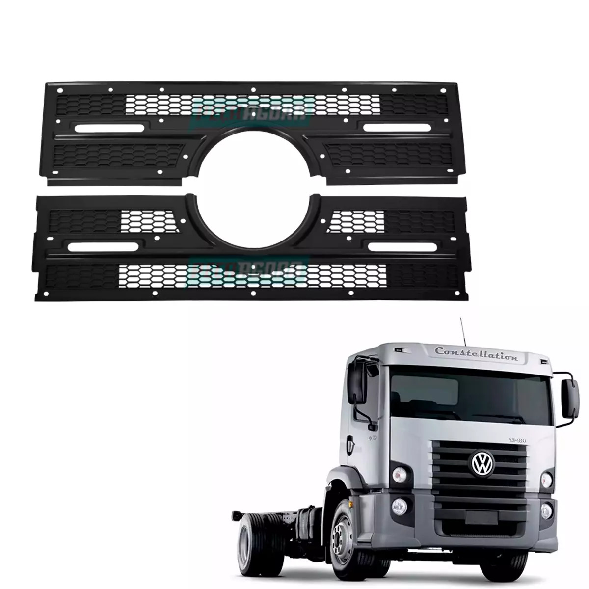 CONJUNTO TELA GRADE FRONTAL VW CONSTELLATION 13180E 15180E 17250E 24250E 19320E 