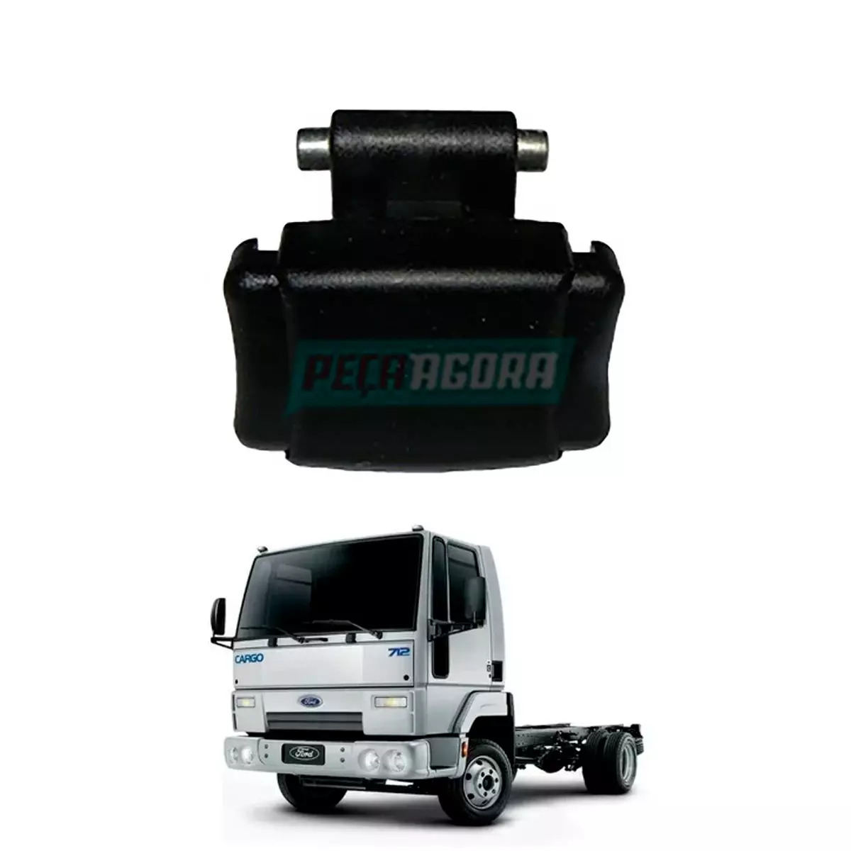 FECHADURA TAMPA PORTA LUVAS FORD CARGO 712 -PRETO (9C45B06072AA3YY)