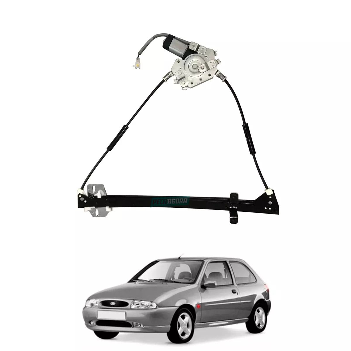 MAQUINA VIDRO ELETRICA ESQ COM MOTOR MABUCHI COURIER 97 A 13 FIESTA 96 A 03 (98F