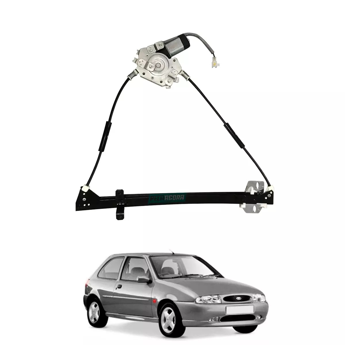 MAQUINA VIDRO ELETRICA DIR COM MOTOR MABUCHI COURIER 97 A 13 FIESTA 96 A 03 (98F
