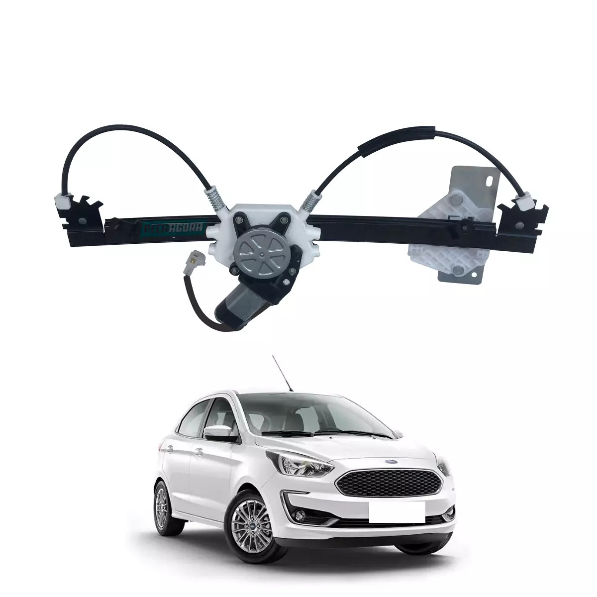 MAQUINA VIDRO ELETRICA DIR TRASEIRA COM MOTOR MABUCHI FORD KA  KA+ 2014 EM DIANT