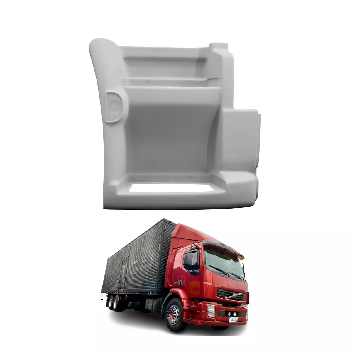 ESTRIBO DIR VOLVO VM 270 COM FAROL LAMINADO (20882746-Q1669.1)