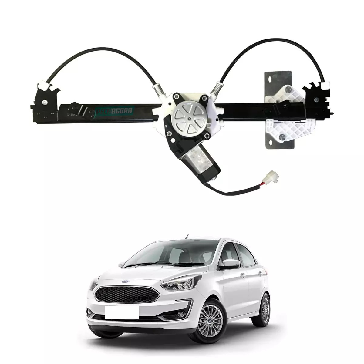 MAQUINA VIDRO ELETRICA ESQ DIANTEIRA COM MOTOR MABUCHI FORD KA  KA+ 2014 EM DIAN