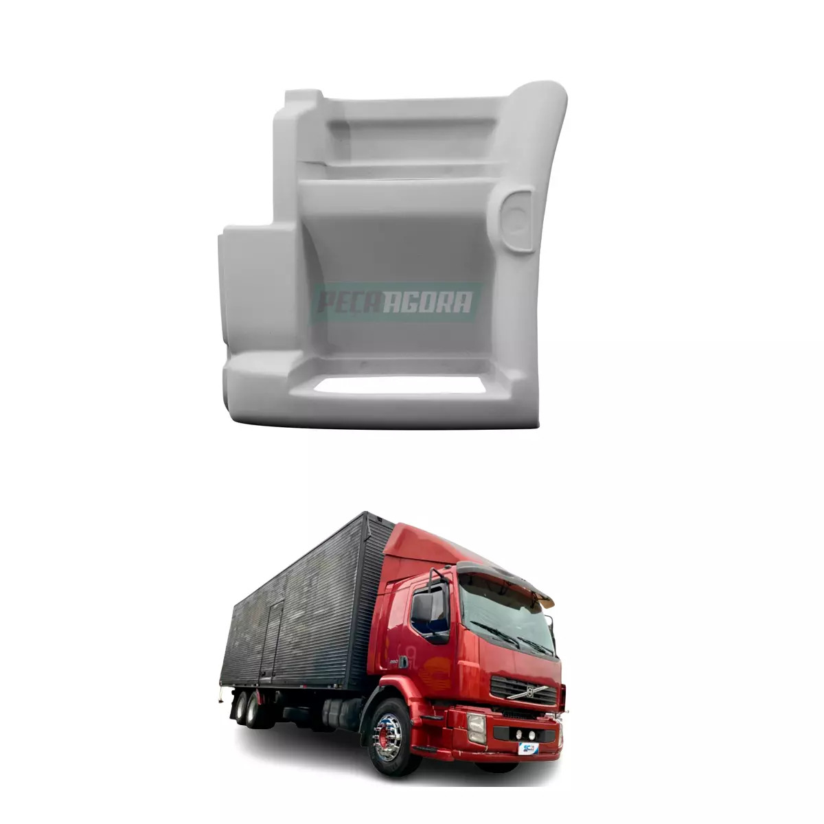 ESTRIBO ESQ VOLVO VM 270 COM FAROL LAMINADO (20882744-Q1670.1)