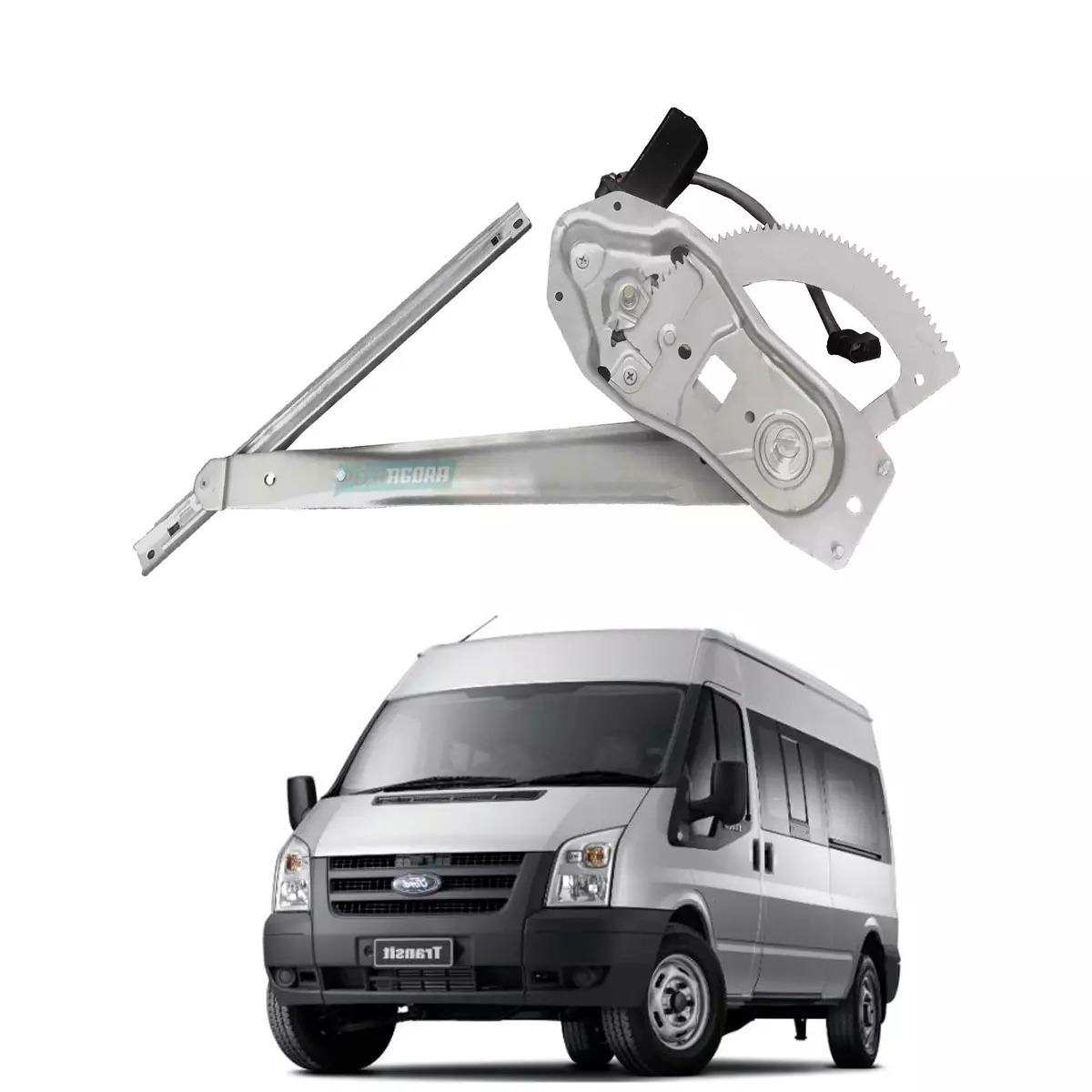 MAQUINA VIDRO ELETRICA ESQ COM MOTOR 12V TRANSIT 2008 A 2013 ENCAIXE ORIGINAL (6