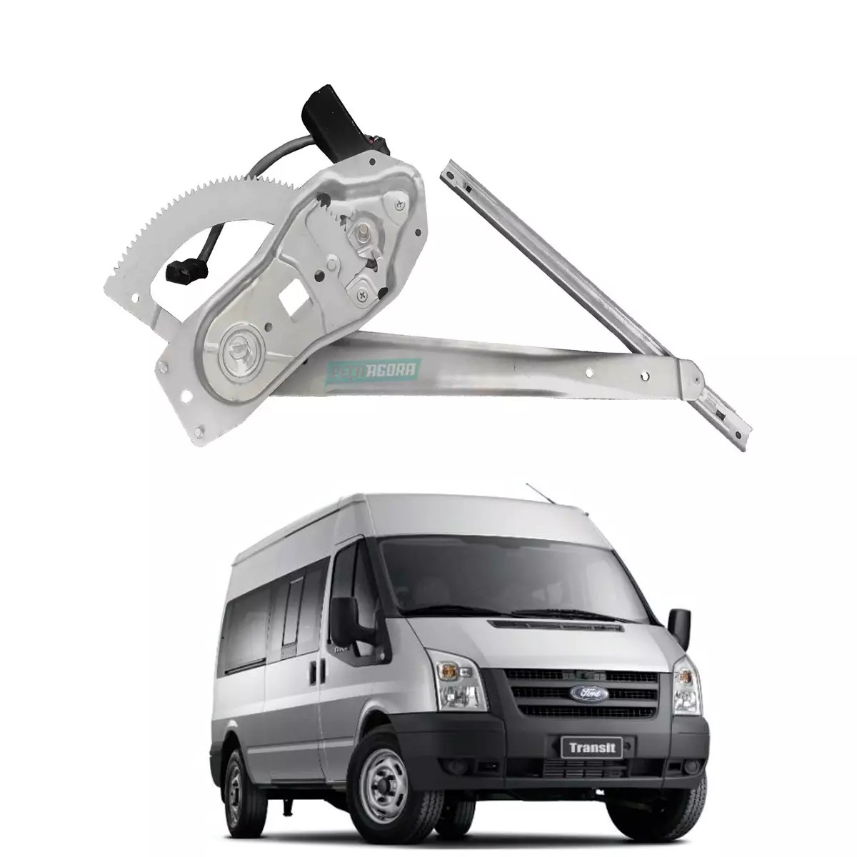 MAQUINA VIDRO ELETRICA DIR COM MOTOR 12V TRANSIT 2008 A 2013 ENCAIXE ORIGINAL (6