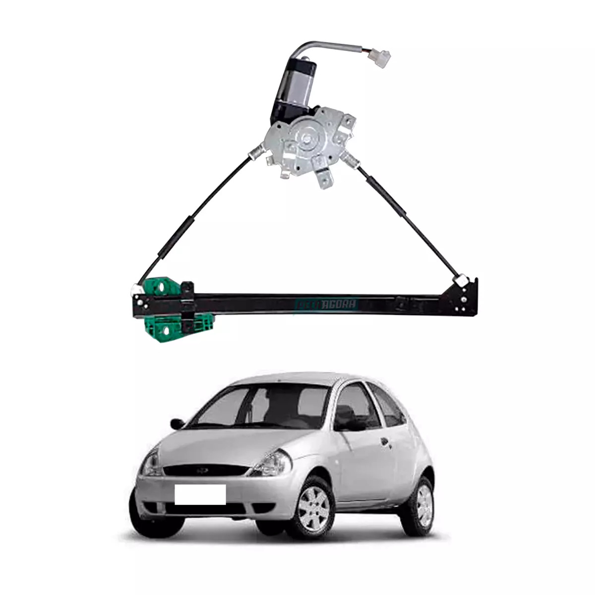 MAQUINA VIDRO ELETRICA ESQ COM MOTOR MABUCHI FORD KA 97 A 07 (97KGB23201BE-R5145