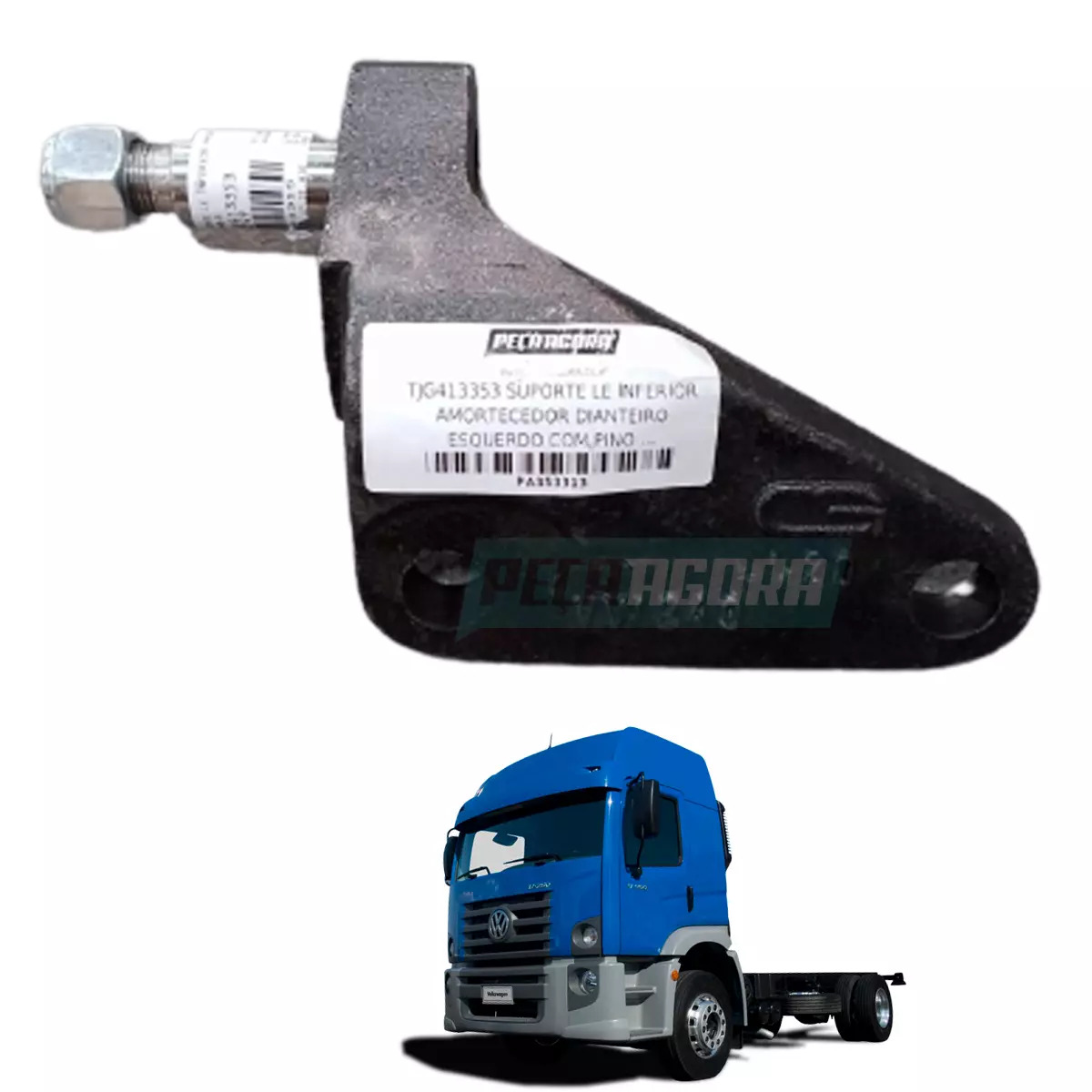 SUPORTE LE INFERIOR AMORTECEDOR DIANTEIRO ESQUERDO COM PINO VW 17250 23250 24250