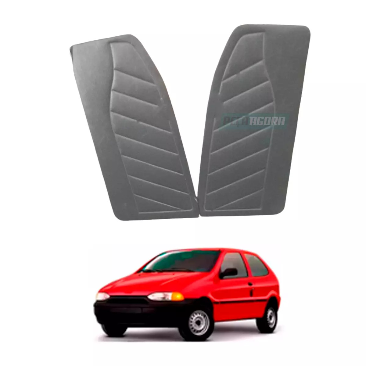 PAR FORRO PORTA PALIO BASICO STRADA 96 A 2000 2 PORTAS CINZA***PRODUTO COM PEQUE