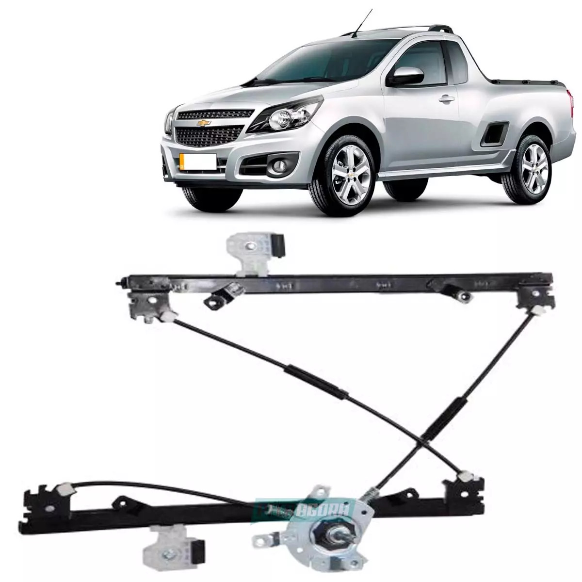 MAQUINA VIDRO MANUAL DIANTEIRA ESQ AGILE 09 A 14 E MONTANA 11 EM DIANTE (9470028